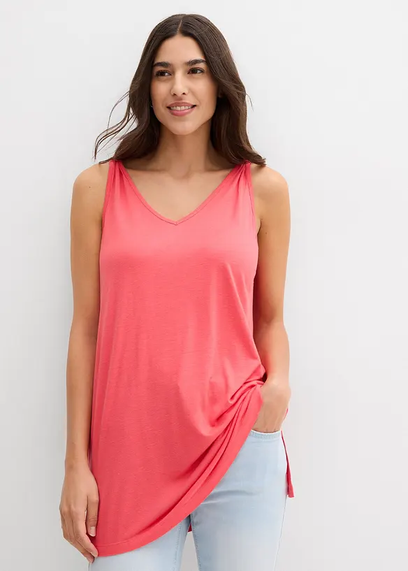 Long d&eacute;bardeur en viscose et lin, bonprix