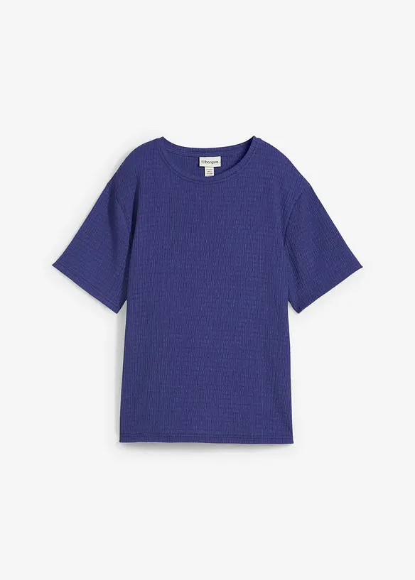 T-shirt en crêpe gaufré, bonprix