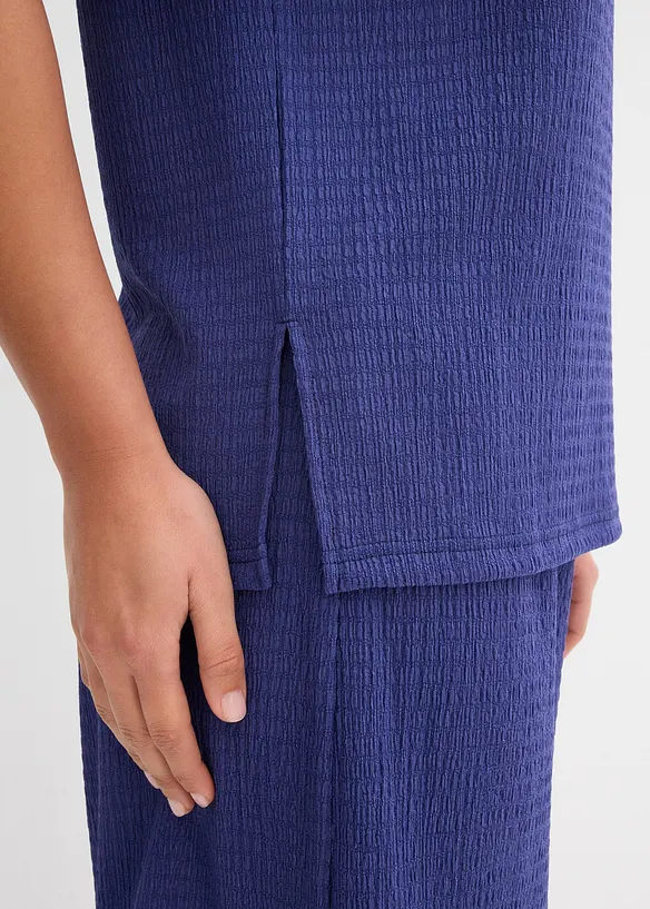 T-shirt en crêpe gaufré, bonprix