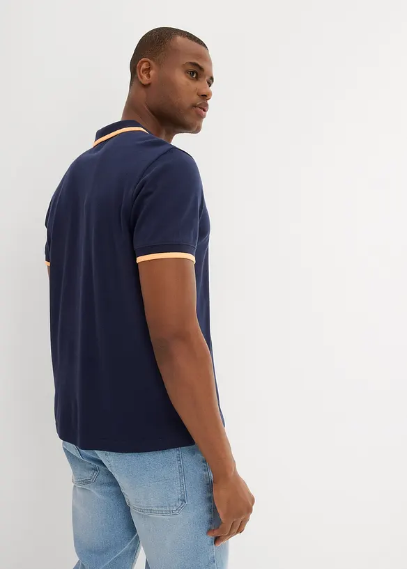 Lot de 2 polos en maille piquée, 100% coton, bonprix