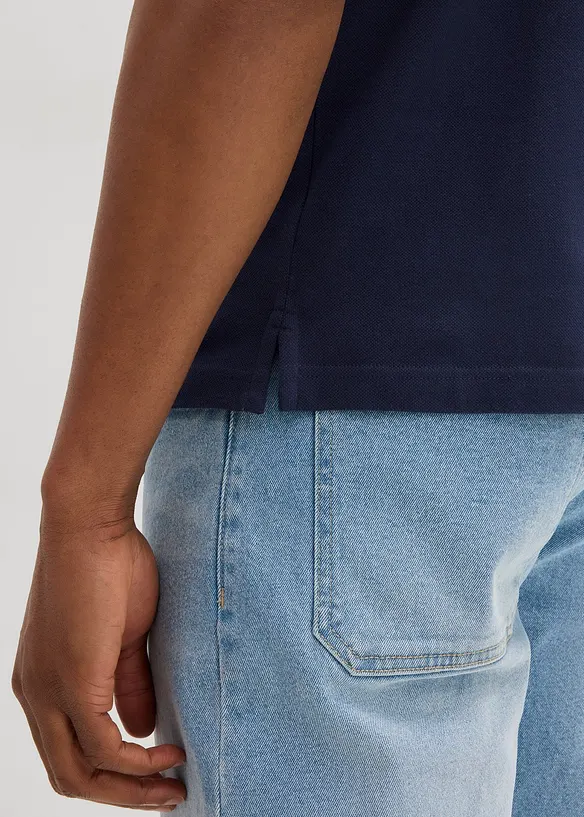 Lot de 2 polos en maille piquée, 100% coton, bonprix