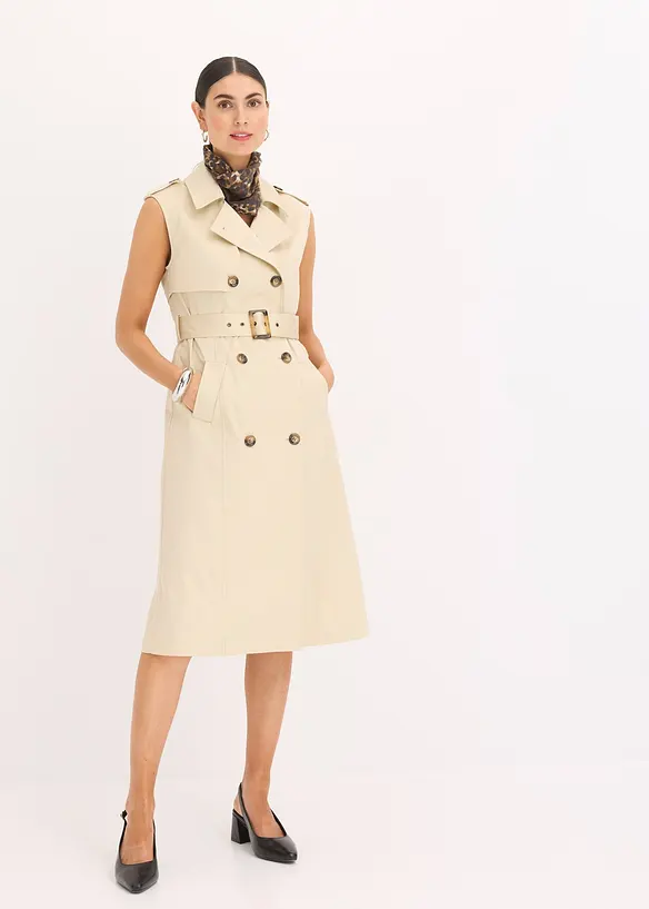 Robe trench avec ceinture (ens. 2 pces), bonprix