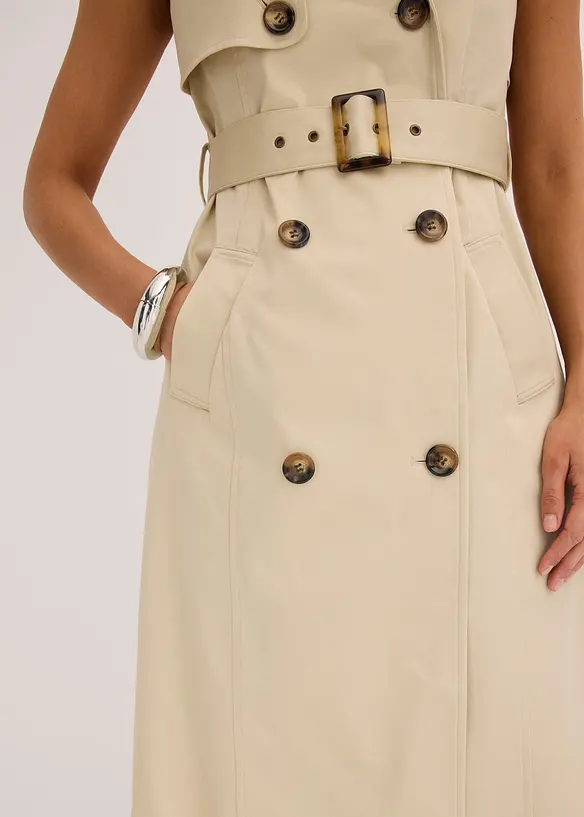 Robe trench avec ceinture (ens. 2 pces), bonprix