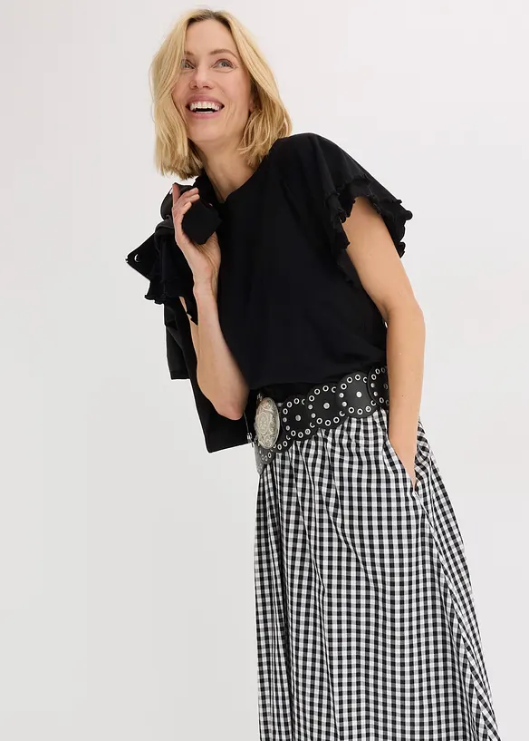 Jupe midi 100% coton, bonprix