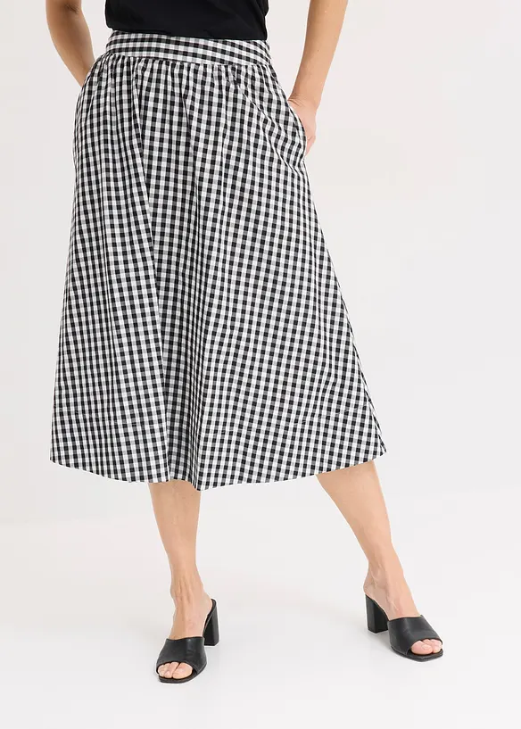 Jupe midi 100% coton, bonprix