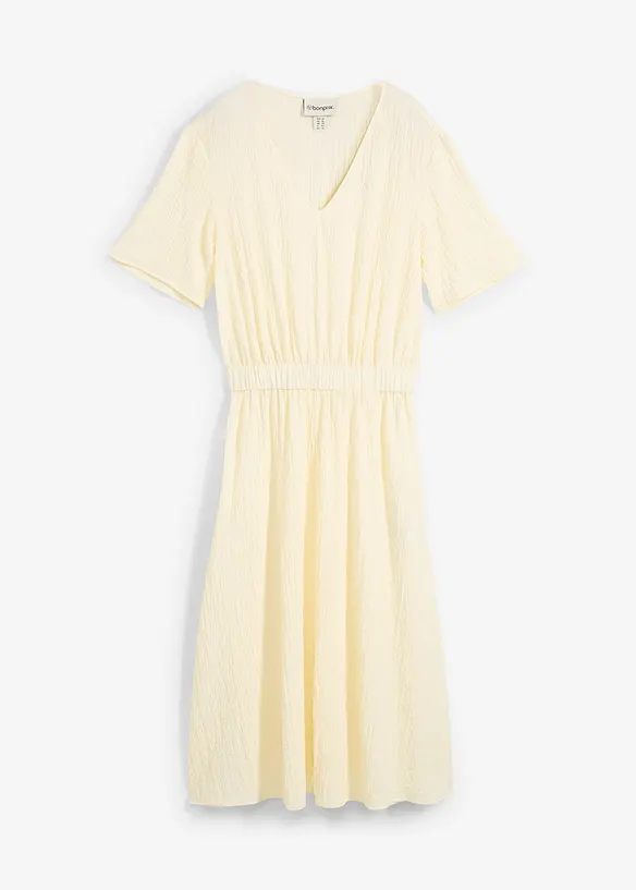 Robe midi en seersucker aérien, bonprix