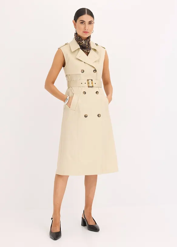 Robe trench avec ceinture (ens. 2 pces), bonprix