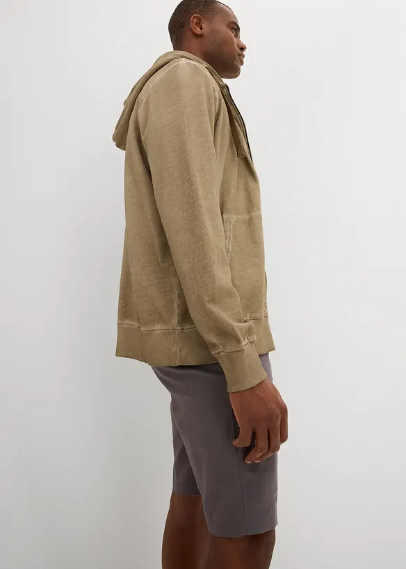 Bermuda chino en lin m&eacute;lang&eacute;, Regular, bonprix