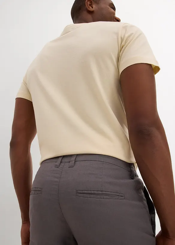 Bermuda chino en lin m&eacute;lang&eacute;, Regular, bonprix