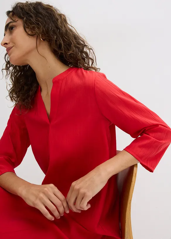 Robe-tunique texturée en viscose majoritaire, bonprix