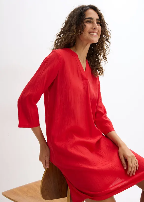 Robe-tunique texturée en viscose majoritaire, bonprix