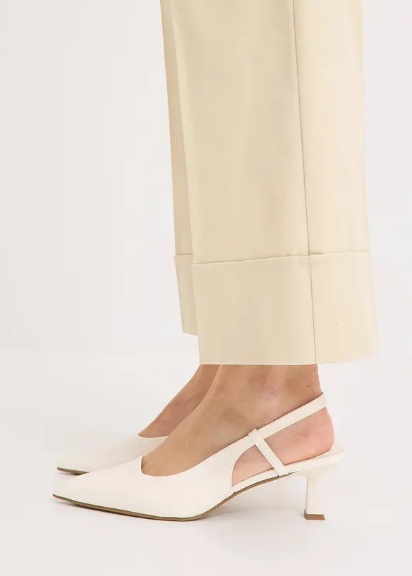 Pantalon à pinces en coton extensible, bonprix