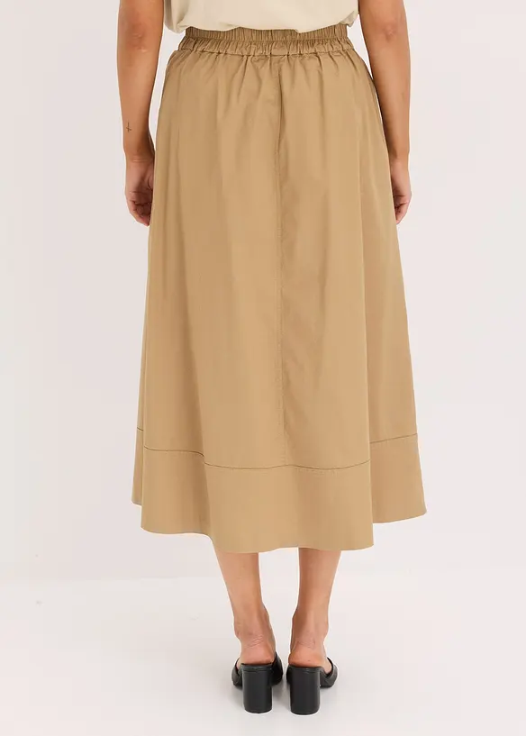 Jupe midi 100% coton, bonprix