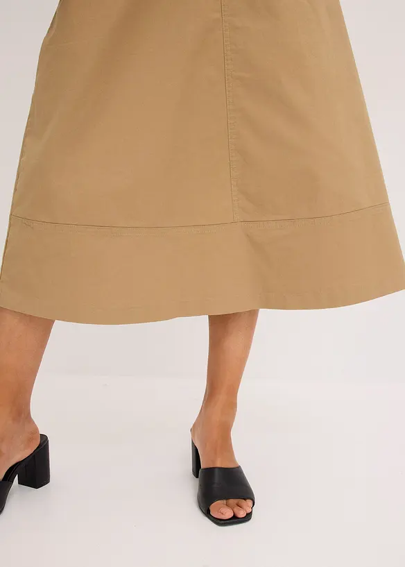 Jupe midi 100% coton, bonprix