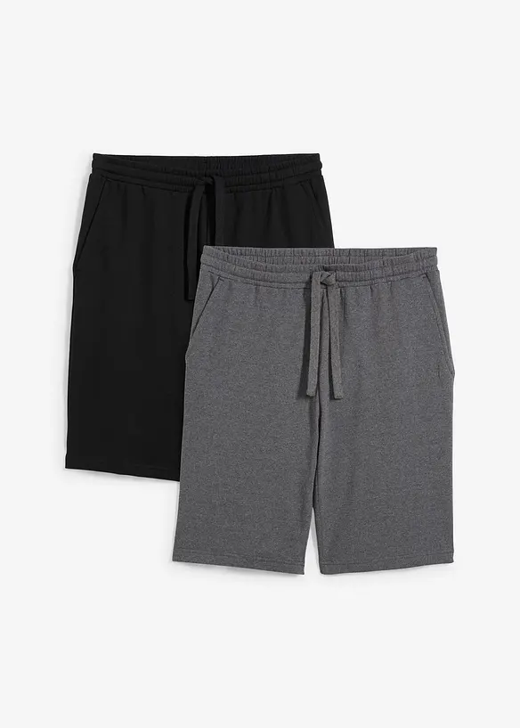 Lot de 2 bermudas en molleton, bonprix
