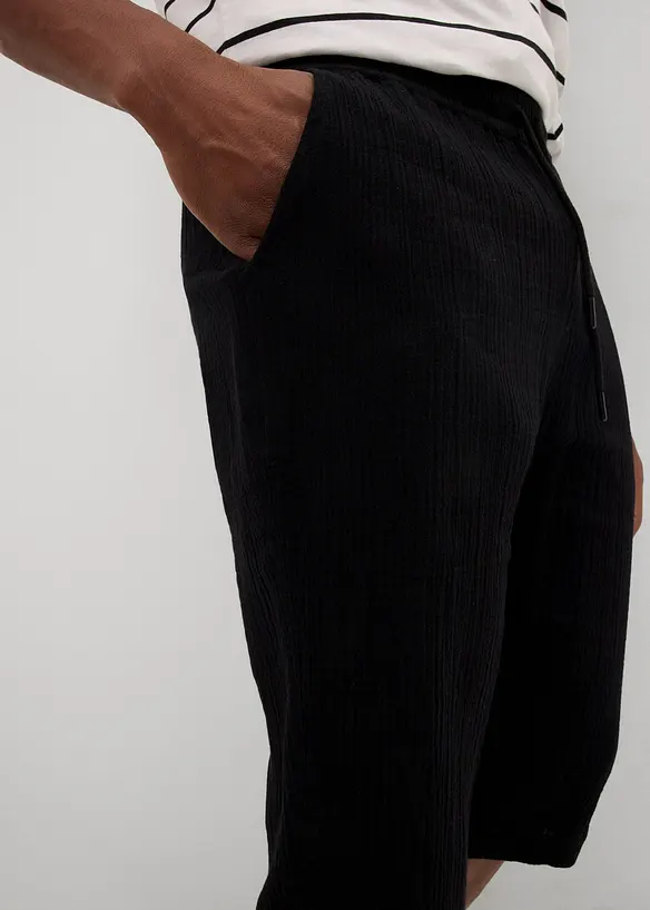 Bermuda long et ample en gaze de coton, bonprix