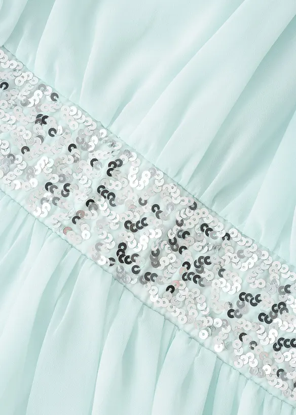 Robe en mousseline avec ceinture ornée de sequins, bonprix