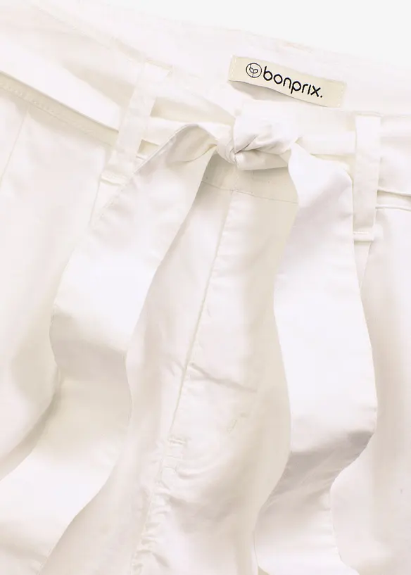 Short en twill avec ceinture à nouer, bonprix
