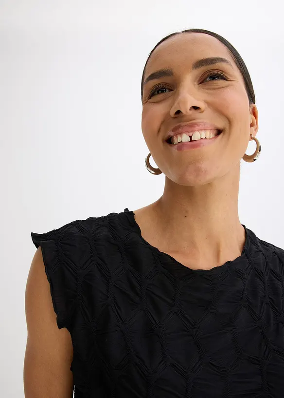 Top en matière texturée, bonprix