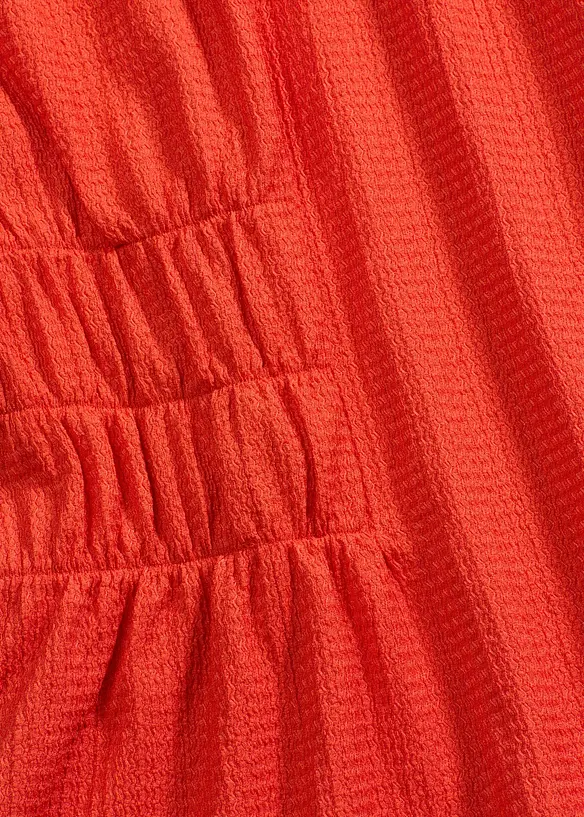 T-shirt en jersey crêpe avec smocks, bonprix