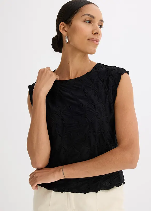 Top en matière texturée, bonprix