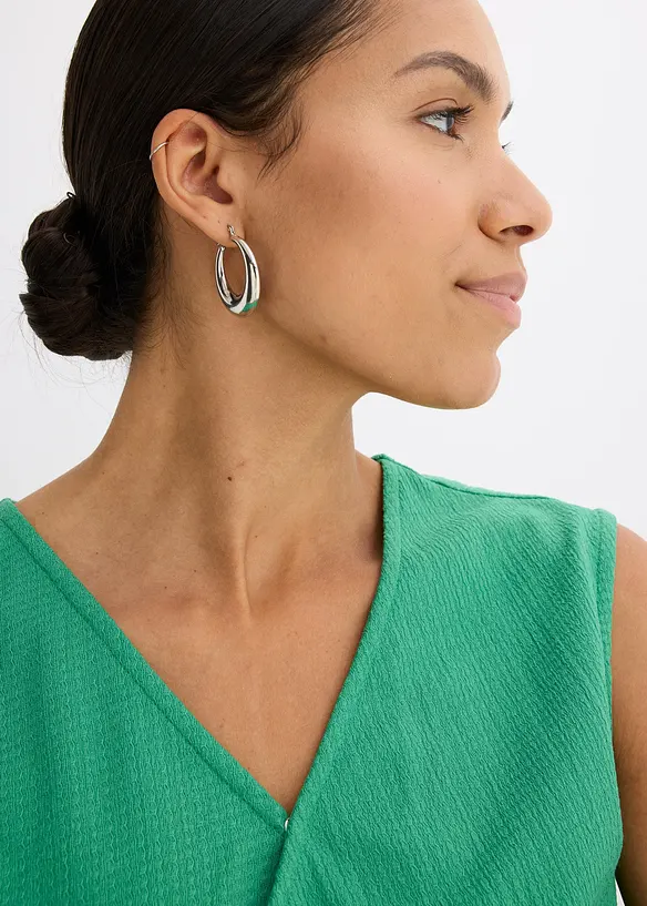 Haut esprit cache-cœur en jersey crêpe, bonprix