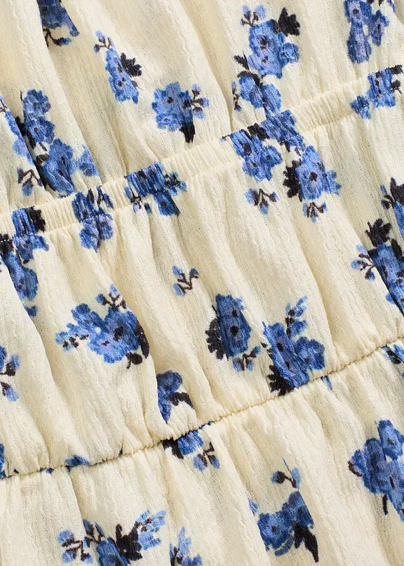 Top à fines bretelles en crêpe texturé, bonprix