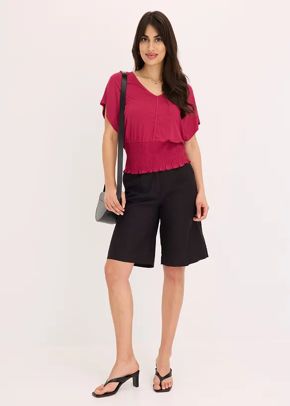 T-shirt à base smockée, bonprix