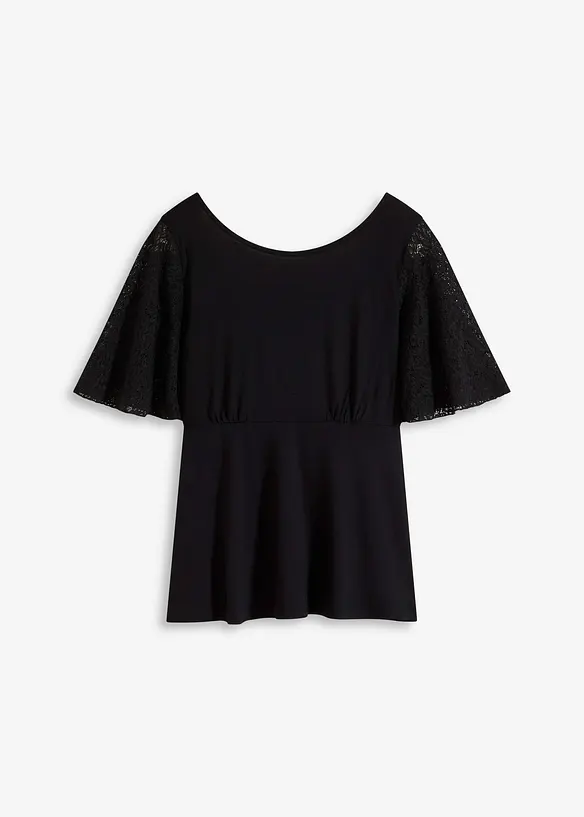 T-shirt à manches en dentelle, bonprix