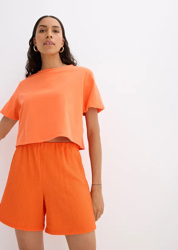 Short en léger jersey crêpe, bonprix