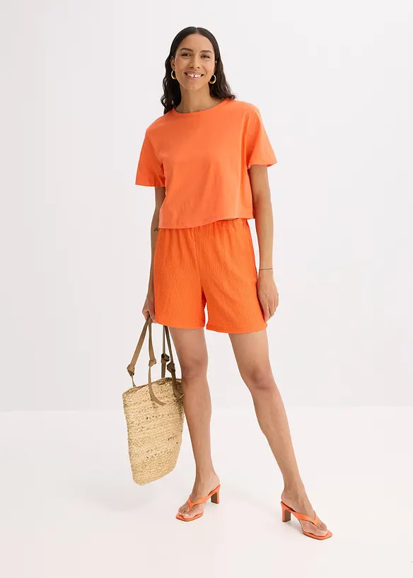 Short en léger jersey crêpe, bonprix