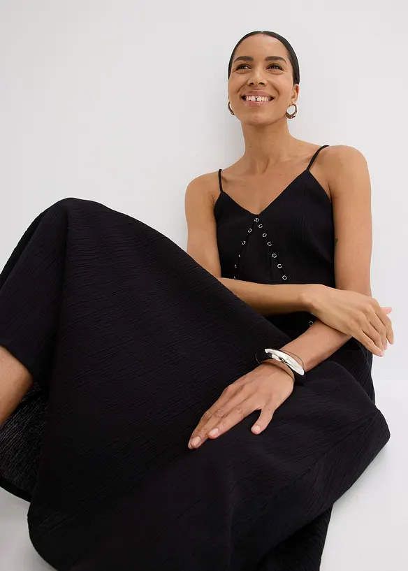 Robe longue orné d’œillets, bonprix