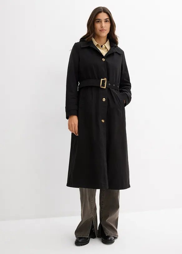 Manteau esprit trench à capuche amovible, bonprix