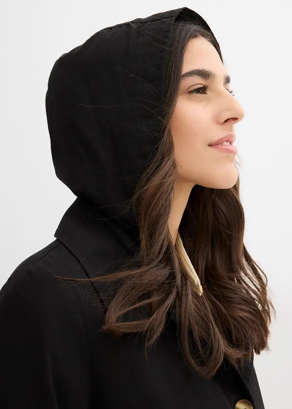 Manteau esprit trench à capuche amovible, bonprix