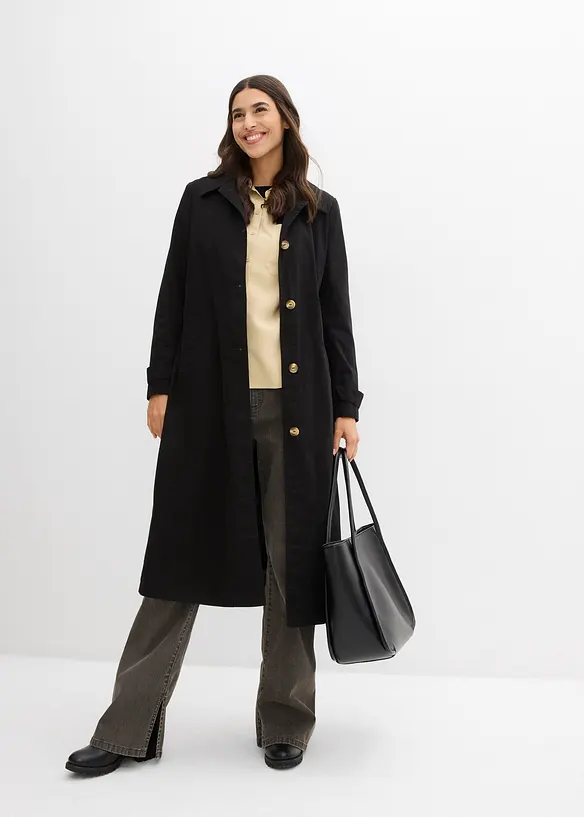 Manteau esprit trench à capuche amovible, bonprix