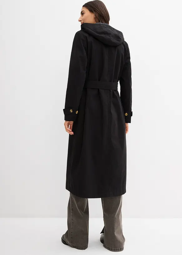Manteau esprit trench à capuche amovible, bonprix