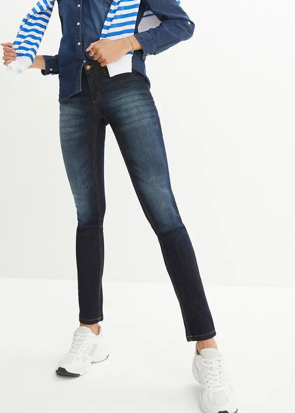 Jean skinny taille mi-haute, extensible, bonprix