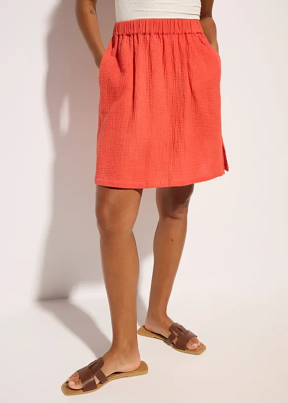 Jupe de plage en gaze de coton, bonprix