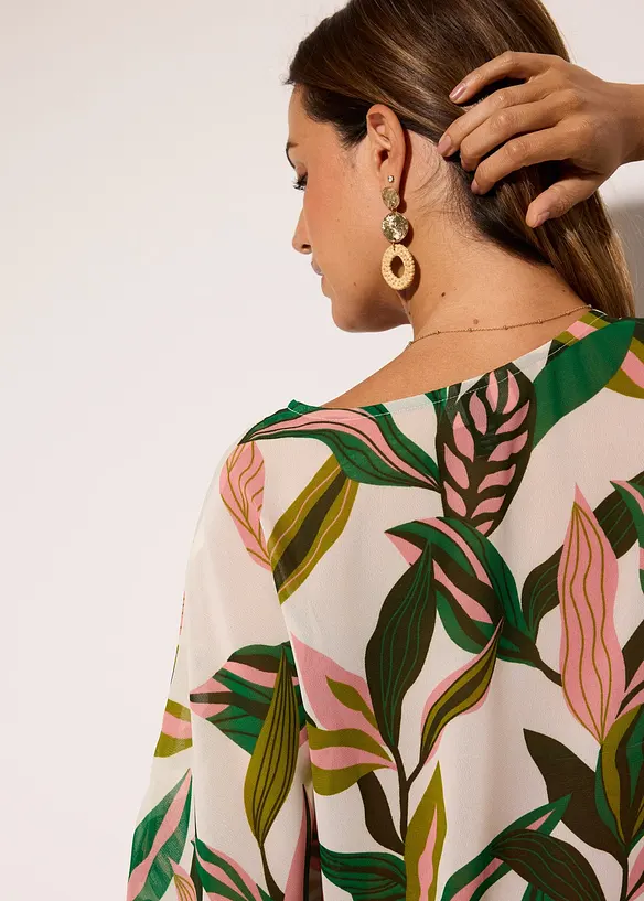 Tunique de plage en crêpe, bonprix