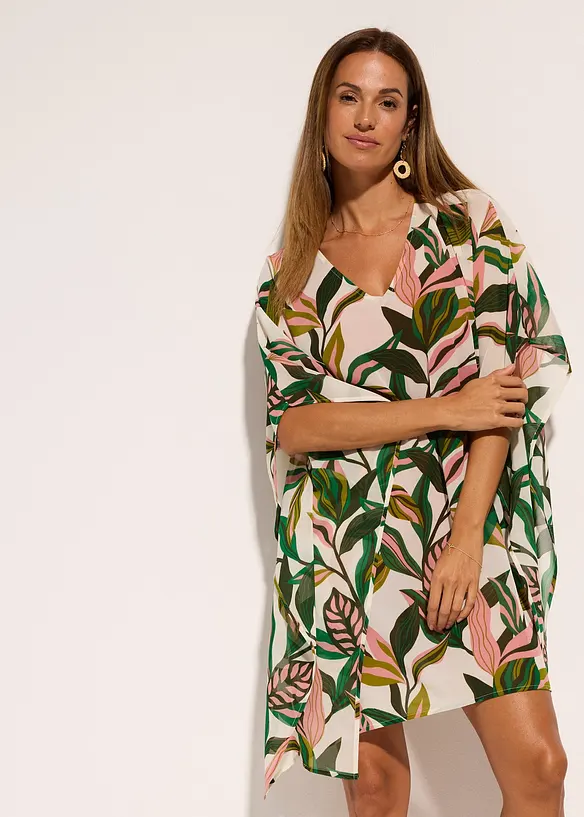 Tunique de plage en crêpe, bonprix