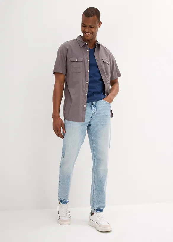 Lot de 2 T-shirts col V 100% coton, bonprix