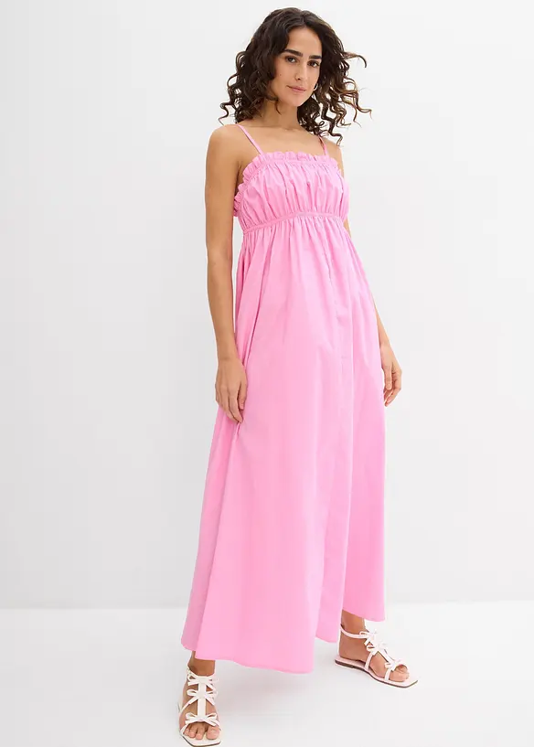 Robe 100% coton à fines bretelles, bonprix