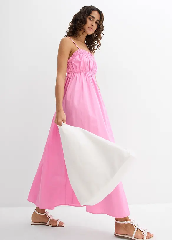 Robe 100% coton à fines bretelles, bonprix