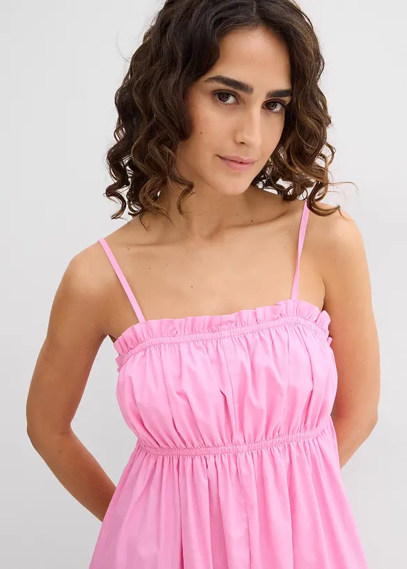 Robe 100% coton à fines bretelles, bonprix