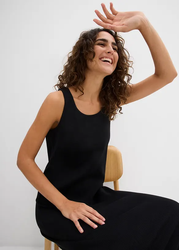 Robe à bretelles en coton extensible, bonprix