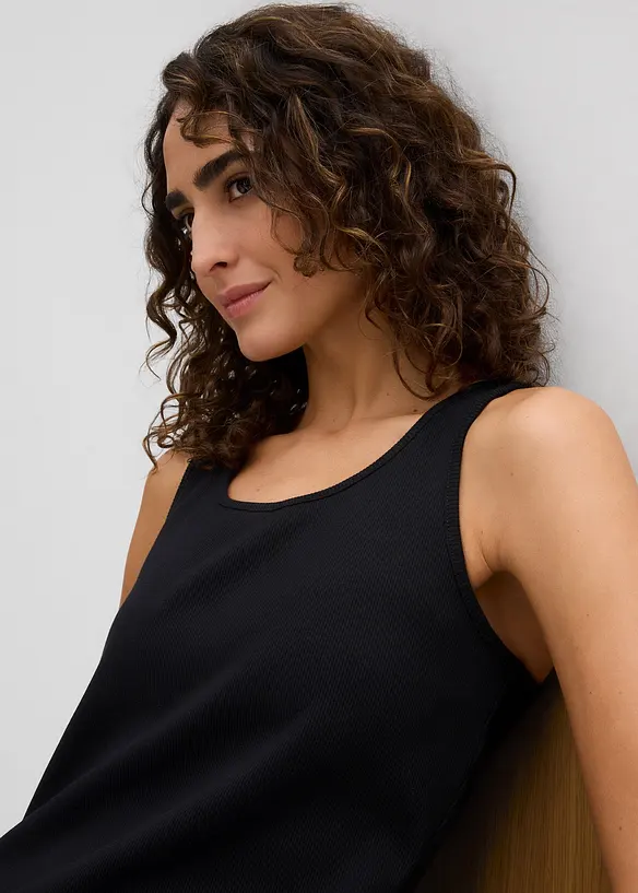 Robe à bretelles en coton extensible, bonprix