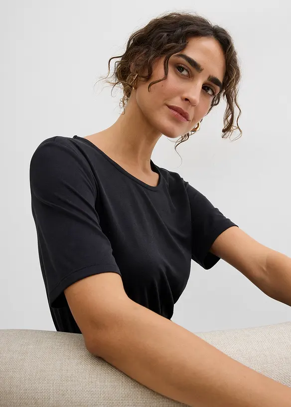 Robe ajustée en jersey de viscose mélangée, bonprix