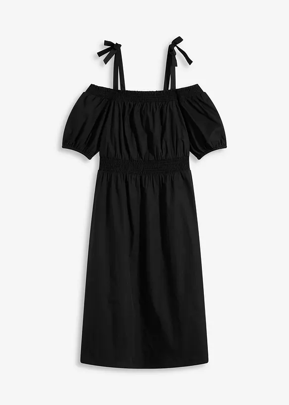 Robe col Bardot 100% coton, bonprix