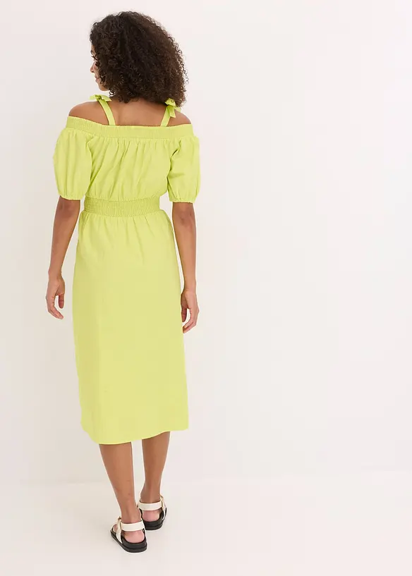 Robe col Bardot 100% coton, bonprix