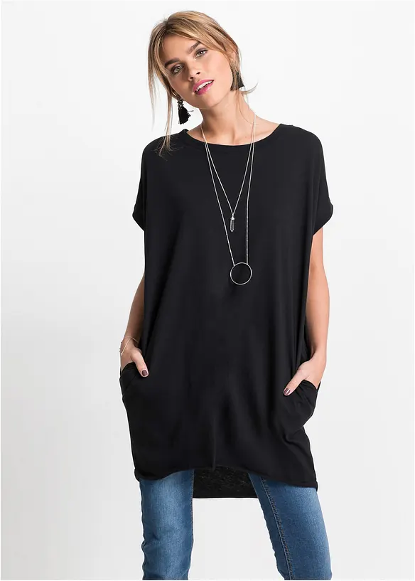 T-shirt long 100% coton, bonprix